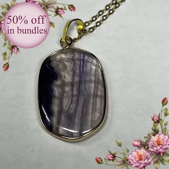 Crystal Rectangle Shaped Ultra-thin Gold Plated Pendant Necklace - Picture 1 of 11